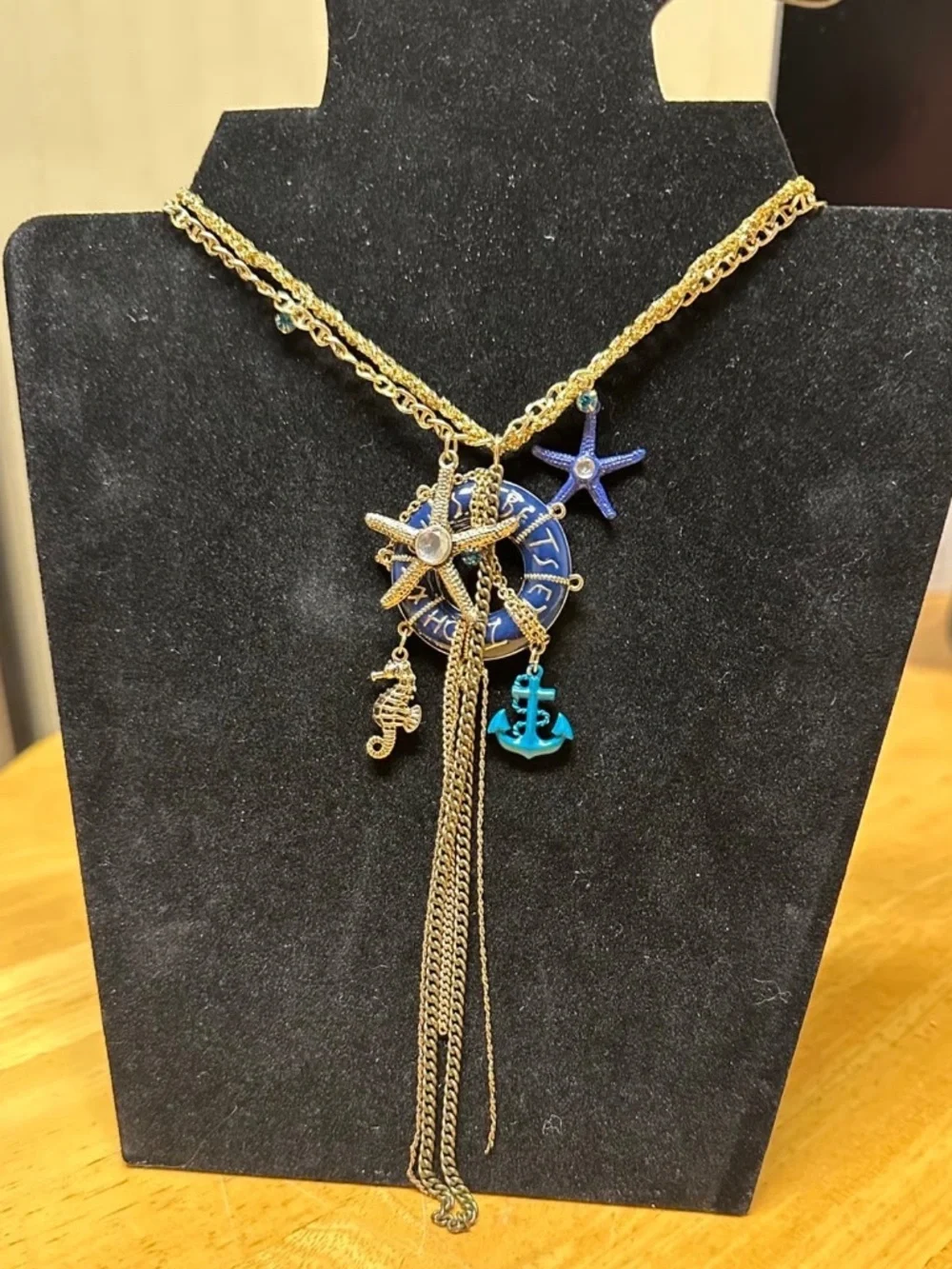 Betsey Johnson Life Preserver Nautical Necklace - Picture 6 of 7
